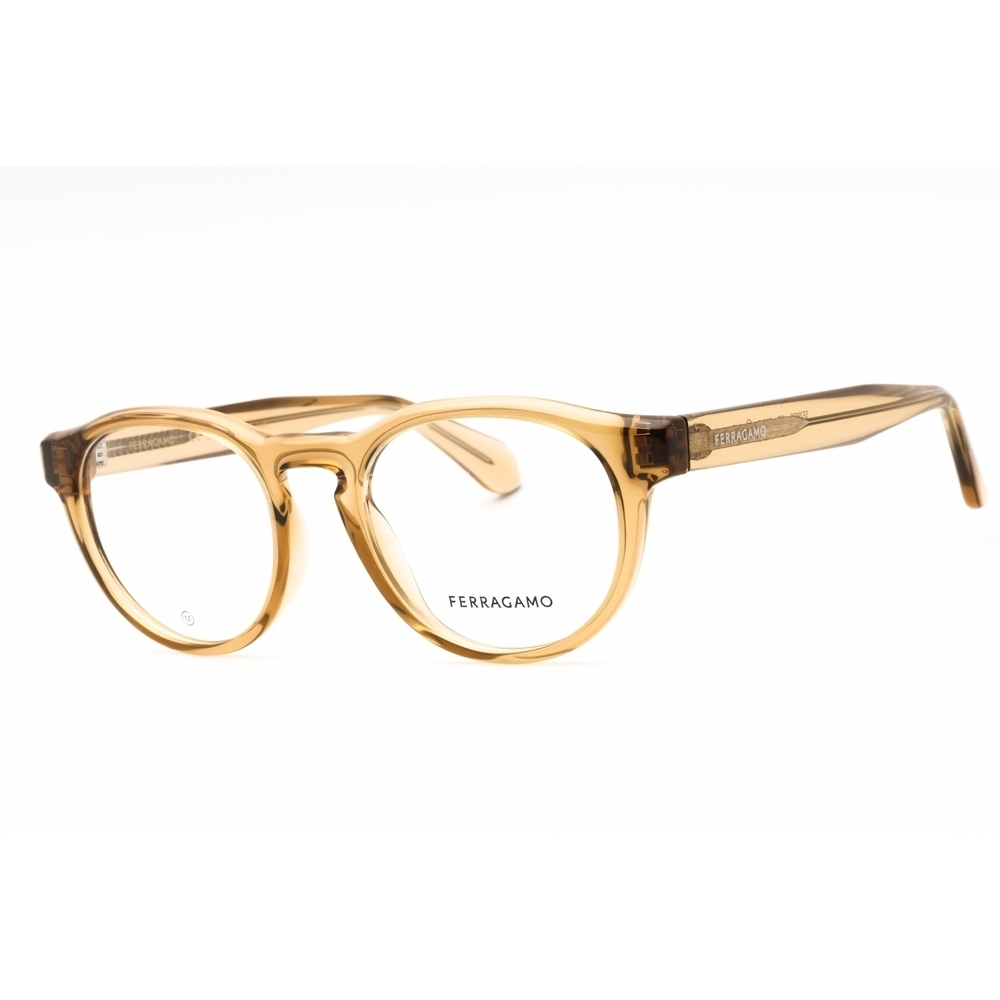 Salvatore Ferragamo SF2987E Eyeglasses 278 Brown Acetate Round